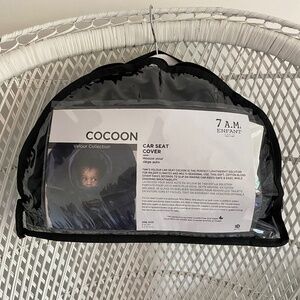 7 A.M. ENFANT Car Seat Cocoon Velour - Black